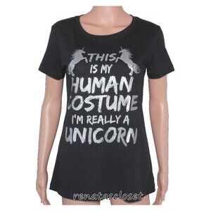 Next Level Apparel Women's "Human Costume" SS Halloween Novelty Tee NWT